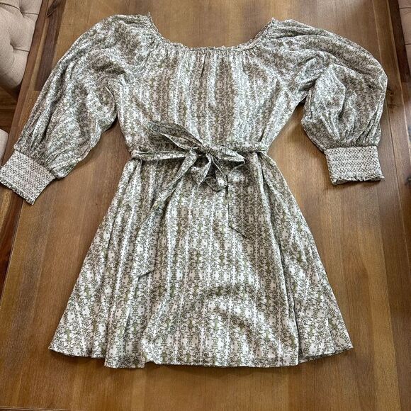 Alice + Olivia Off-The-Shoulder Mary Belted Mini Dress Puff Sleeve Size XL - Picture 4 of 16